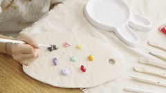 Acrylfarben Set Pastell – 8x 22ml Acrylfarbe zum Keramik & Ton bemalen | Malfarben für DIY Bastelset, Töpfer Set Kinder & Erwachsene, kreative Pastellfarben