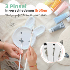 Arlye Crafts Töpferset für Zuhause ohne Brennen – 2 kg lufttrocknender Ton mit Acrylfarben Set, Werkzeug & Anleitung – DIY Keramik Bastelset für Anfänger, Kinder & Erwachsene Geschenk